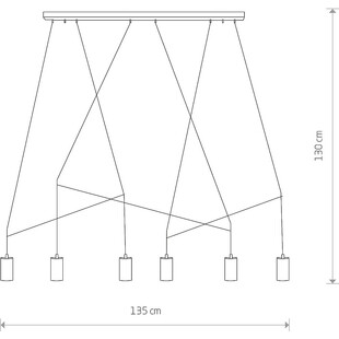 Lampa Sufitowa Imbria VI 135cm Czarna | Nowodvorski