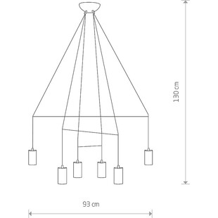 Lampa sufitowa Imbria VI 120cm czarna | Nowodvorski