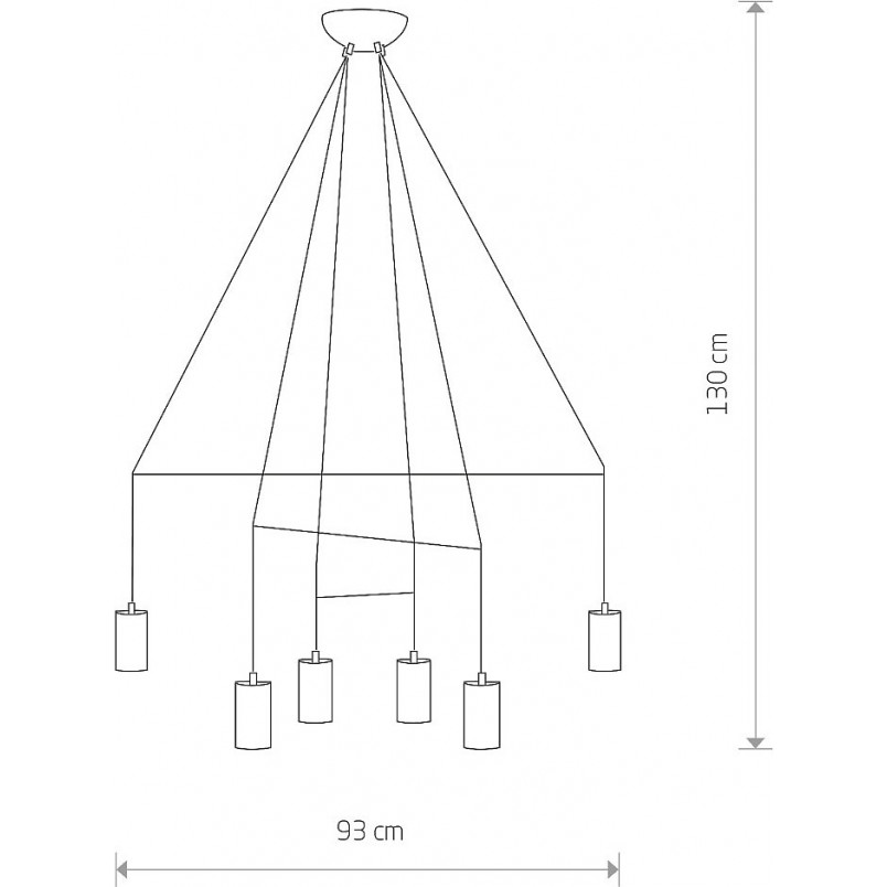 Lampa sufitowa Imbria VI 120cm czarna | Nowodvorski