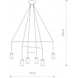 Lampa sufitowa Imbria VI 120cm czarna | Nowodvorski