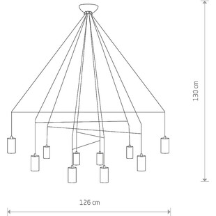 Lampa sufitowa loftowa Imbria X Czarna marki Nowodvorski