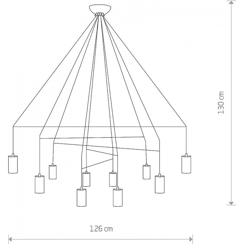 Lampa sufitowa loft Imbria X - Nowodvorski | 126cm