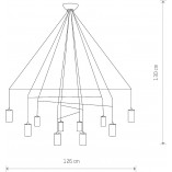 Lampa sufitowa loft Imbria X - Nowodvorski | 126cm