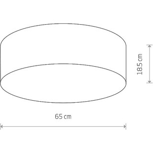 Plafon okrągły Cameron szary Nowodvorski - Skandynawski design