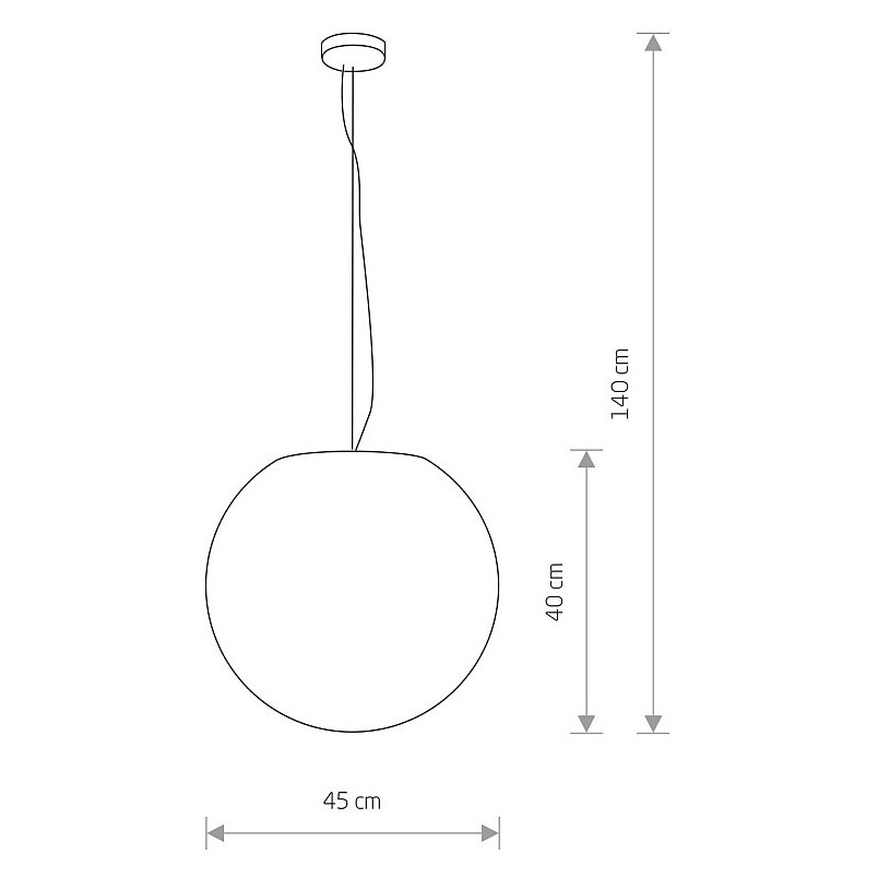 Lampa wisząca kula Cumulus 45cm biała - Nowodvorski