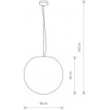 Lampa wisząca kula Cumulus 45cm biała - Nowodvorski