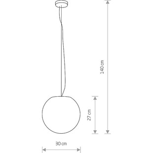 Lampa wisząca kula Cumulus 30cm biała | Nowodvorski