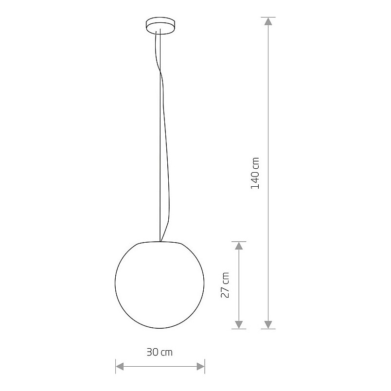Lampa wisząca kula Cumulus 30cm biała | Nowodvorski