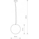Lampa wisząca kula Cumulus 30cm biała | Nowodvorski