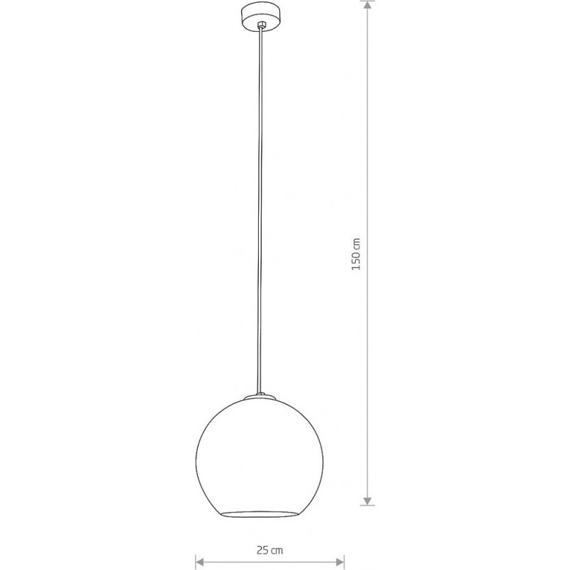 Lampa wisząca Polaris | Szklana kula srebrna - Nowodvorski