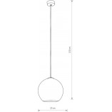 Lampa wisząca Polaris | Złota kula szklana Nowodvorski