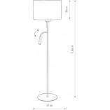 Lampa podłogowa Hotel Plus szara/czarna | Nowodvorski