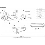 Sofa welurowa rozkładana Armando | Zielona sofa Halmar 192cm