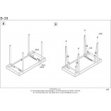 Biurko Industrialne Halmar B-39 110cm - Orzech/Czarny | Sklep z Meble