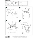 Fotel welurowy Belton Halmar - Zielony, Design | Komfort i styl