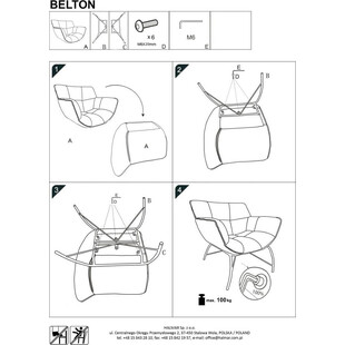 Fotel welurowy Belton żółty Halmar | Komfort i styl