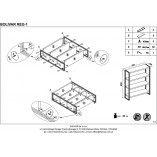 Regał Industrialny Bolivar 110cm - Halmar | Dąb Złoty/Czarny