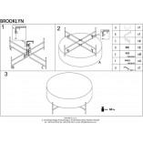 Stolik okrągły industrialny Brooklyn 80cm | Halmar