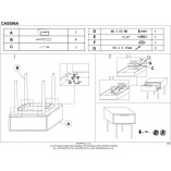 Szafka nocna Cassina Halmar | Orzechowa, 45cm - Kup teraz!