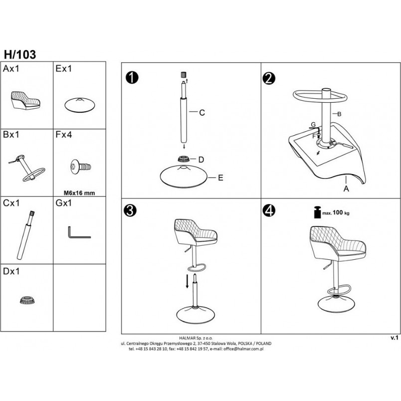 Hoker welurowy zielony Halmar H103 - Komfort i styl!