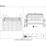 Sofa rattanowa boho Ikaro XL 120cm Halmar - Komfort i styl!