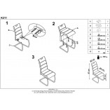 Krzesło tapicerowane Halmar K349 - Nowoczesny design, Komfort i styl
