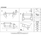 Stół szklany glamour Konami 160x90cm - Halmar
