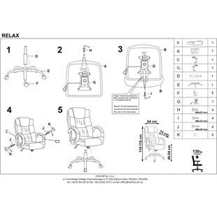 Fotel gabinetowy Relax Halmar - Komfort i styl w pracy