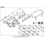 Ława industrialna Tuluza Halmar | 120x55cm | Orzech