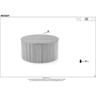 Stolik drewniany Woody Halmar 80cm - Naturalny Design