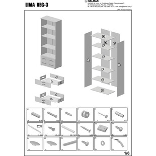 Regał Lima Halmar: 77cm, dąb sonoma/biały - Funkcjonalne przechowywanie