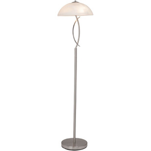 Lampa podłogowa szklany klosz Boston Satynowy Chrom/Alabastrowa marki Brilliant