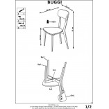 Krzesło drewniane Buggi białe Halmar | Skandynawski Design