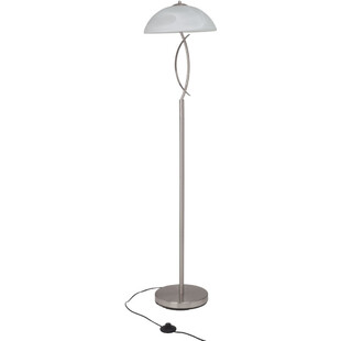 Lampa podłogowa szklany klosz Boston Satynowy Chrom/Alabastrowa marki Brilliant