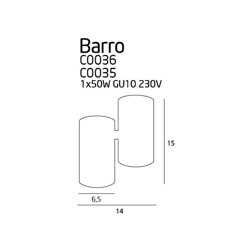 Reflektor sufitowy czarny Barro MaxLight | Nowoczesna lampa