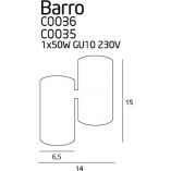 Reflektor sufitowy czarny Barro MaxLight | Nowoczesna lampa