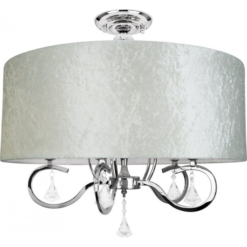Plafon Glamour Amsterdam MaxLight | Kryształki, Biały, Chrom