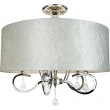 Plafon Glamour Amsterdam MaxLight | Kryształki, Biały, Chrom