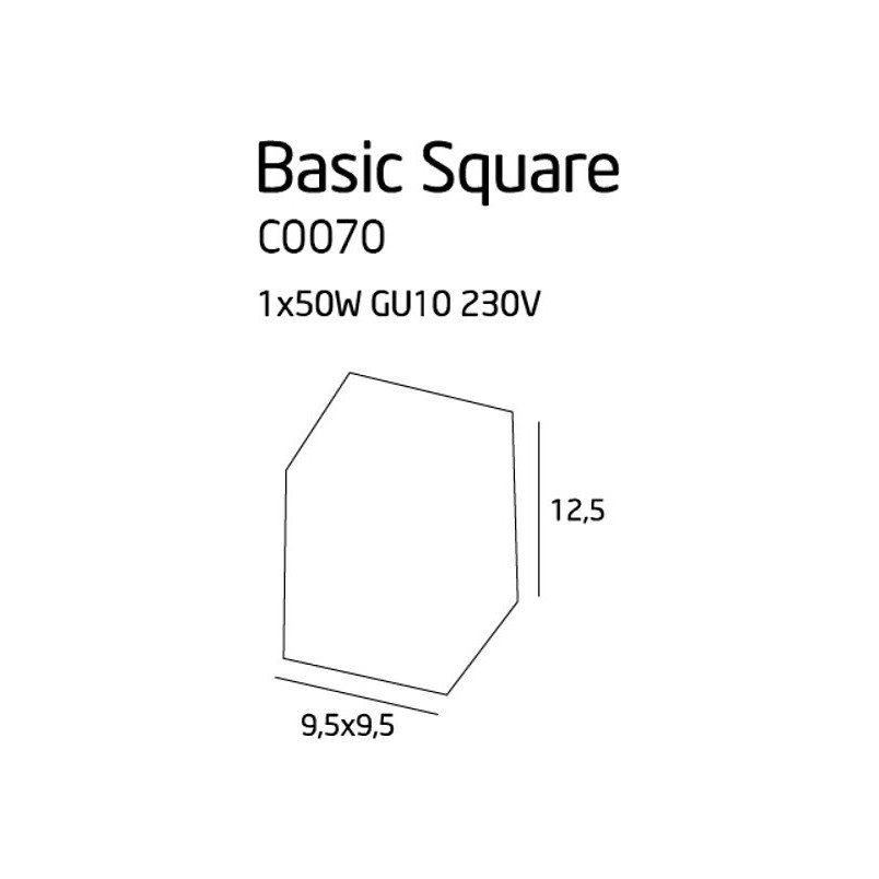 Lampa spot Basic Square biała - MaxLight | Nowoczesne oświetlenie