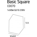 Lampa spot Basic Square biała - MaxLight | Nowoczesne oświetlenie