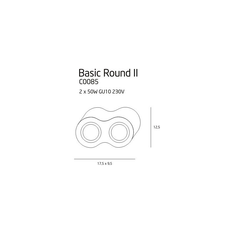 Lampa spot Basic Round biała - MaxLight | Nowoczesne oświetlenie