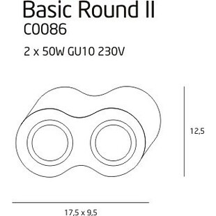 Lampa spot tuba Basic Round czarna | MaxLight - Oświetlenie