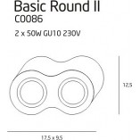 Lampa spot tuba Basic Round czarna | MaxLight - Oświetlenie