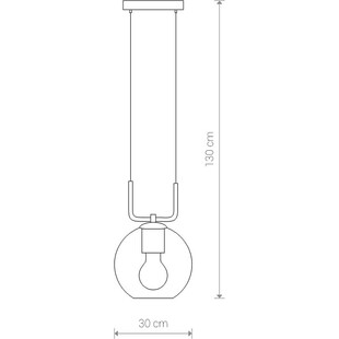 Lampa wisząca Monaco - szara kula szklana | Nowodvorski