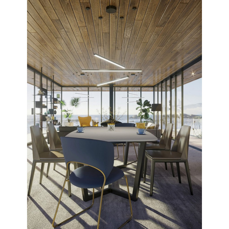 Lampa wisząca Trio III 100cm LED czarna - MaxLight