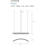 Lampa wisząca glamour Saphir LED | MaxLight - 100cm