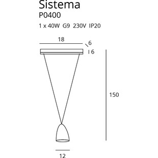Lampa wisząca Sistema czarna - MaxLight | Minimalistyczny design