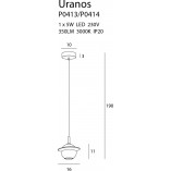 Lampa wisząca glamour Uranos czarna - MaxLight | Eleganckie oświetlenie