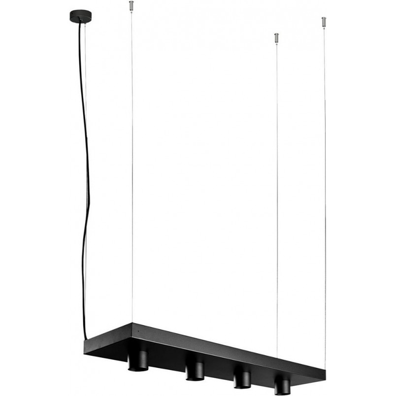 Lampa Wisząca Plant Czarna 4xGU10 z Półką | Nowodvorski
