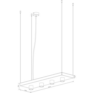 Lampa Wisząca Plant Czarna 4xGU10 z Półką | Nowodvorski